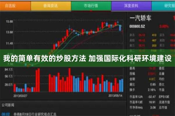 我的简单有效的炒股方法 加强国际化科研环境建设