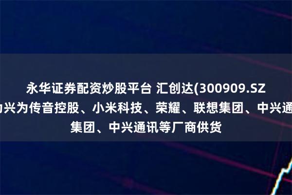 永华证券配资炒股平台 汇创达(300909.SZ)：子公司信为兴为传音控股、小米科技、荣耀、联想集团、中兴通讯等厂商供货