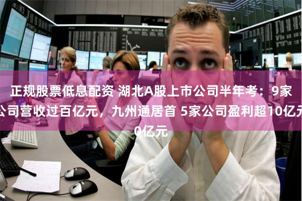 正规股票低息配资 湖北A股上市公司半年考：9家公司营收过百亿元，九州通居首 5家公司盈利超10亿元