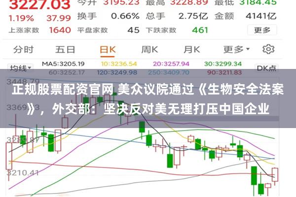 正规股票配资官网 美众议院通过《生物安全法案》，外交部：坚决反对美无理打压中国企业